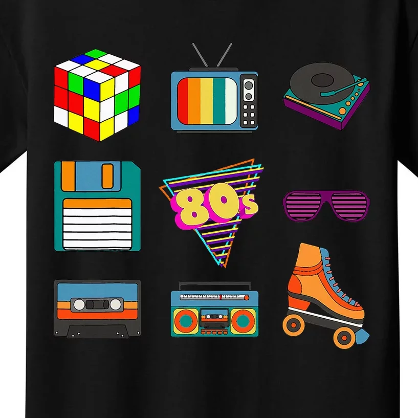 80S Retro Fashion Throwback Culture Disco Music Party Lover Short Sleeve Kids T-Shirt