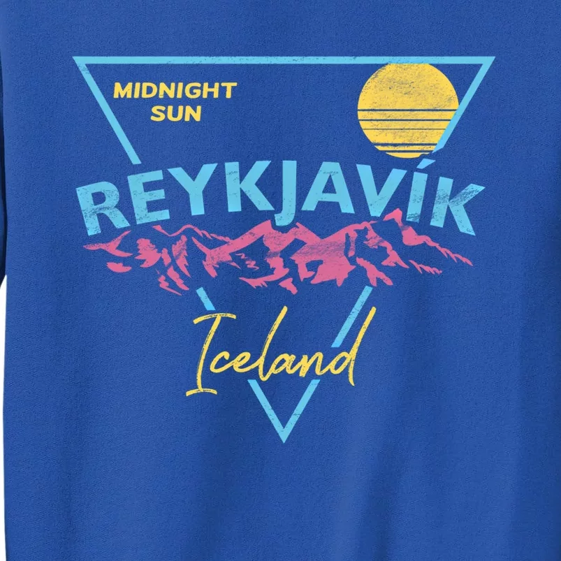 80's Reykjavik Iceland Gift Cute Gift Midnight Sun Tall Sweatshirt