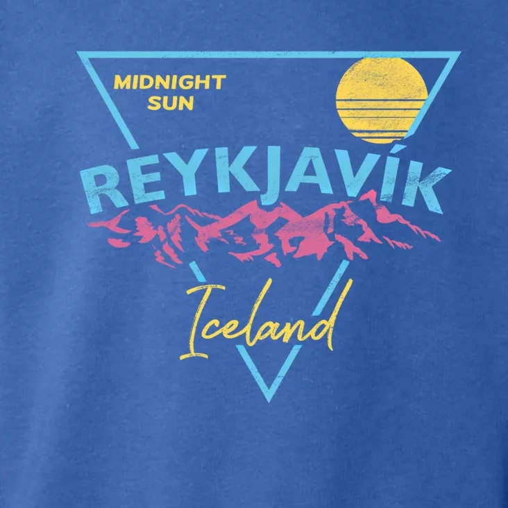 80's Reykjavik Iceland Gift Cute Gift Midnight Sun Toddler Hoodie