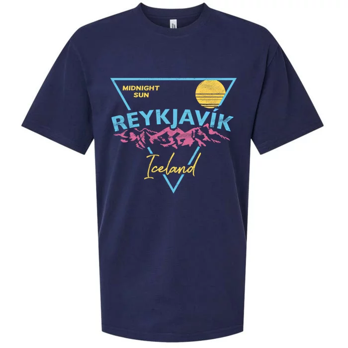 80's Reykjavik Iceland Gift Cute Gift Midnight Sun Sueded Cloud Jersey T-Shirt