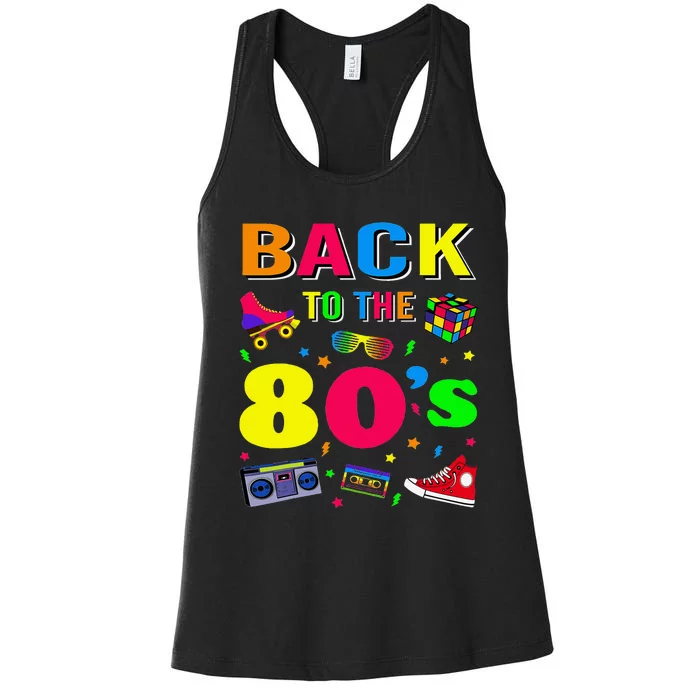 80s Retro Motto I Love 80S Women's Racerback Tank