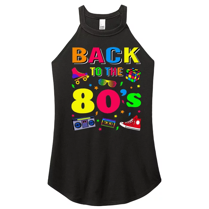 80s Retro Motto I Love 80S Women’s Perfect Tri Rocker Tank