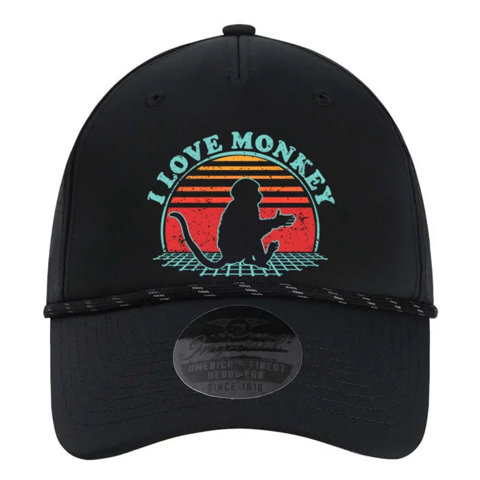 80s Retro Vintage Style Funny Gift Monkey Lover I Love Monkey Gift Performance The Dyno Cap