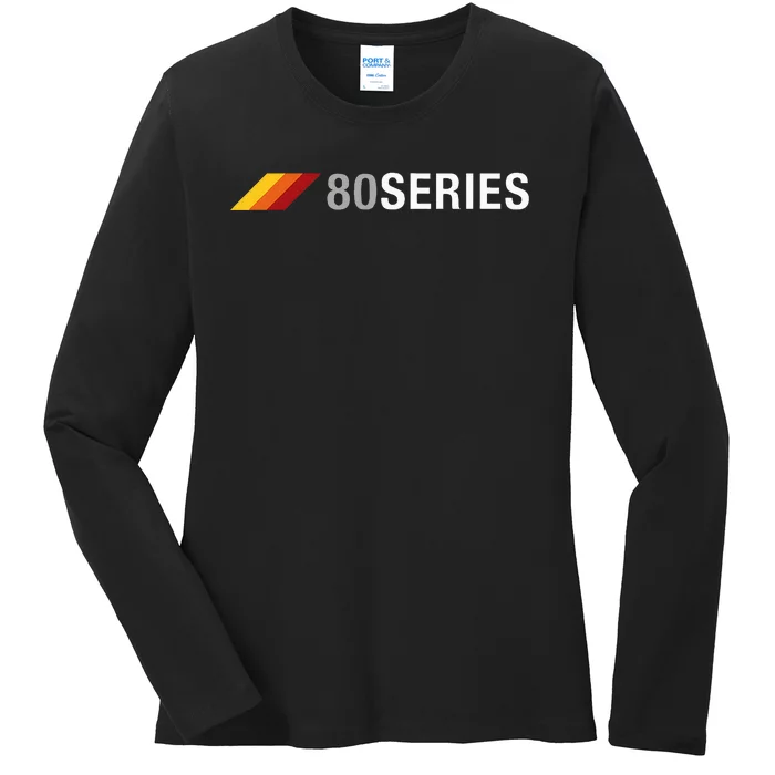 80 Series 3 Stripes Vintage Suv Fj80 Fzj80 Ladies Long Sleeve Shirt