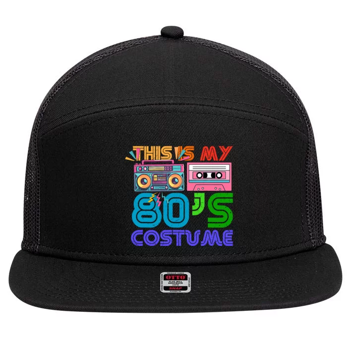 80s Styles Halloween 1980s This Is My 80s Costume 7 Panel Mesh Trucker Snapback Hat