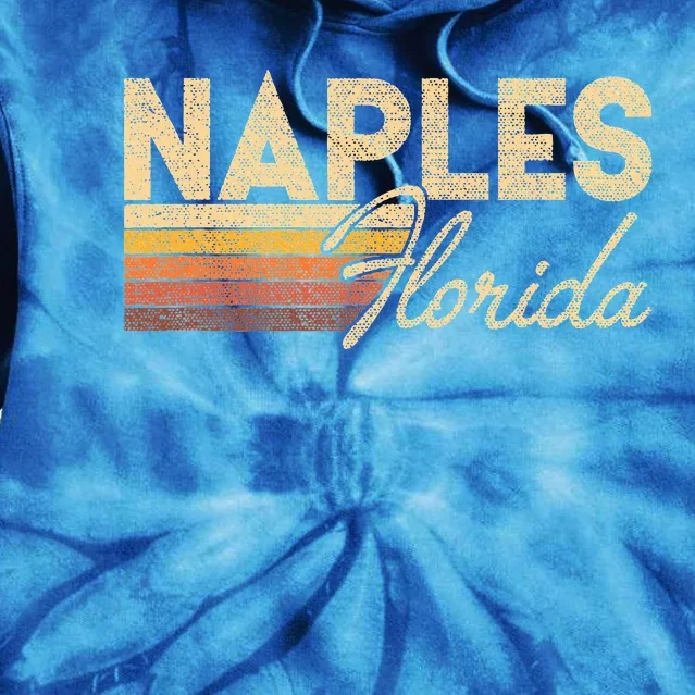 80s Style Naples Florida Tie Dye Hoodie