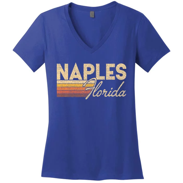 80s Style Naples Florida Women's V-Neck T-Shirt