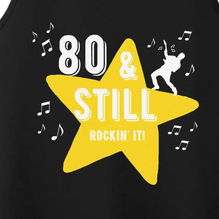 80 & Still Rockin It! Fun Milestone Design Performance Tank