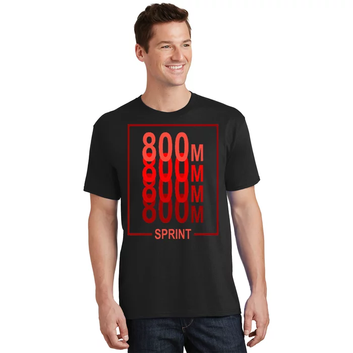 800m Sprint Track & Field Sprinter Athlete Red T-Shirt