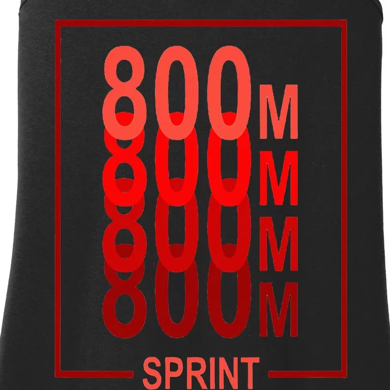 800m Sprint Track & Field Sprinter Athlete Red Ladies Essential Tank