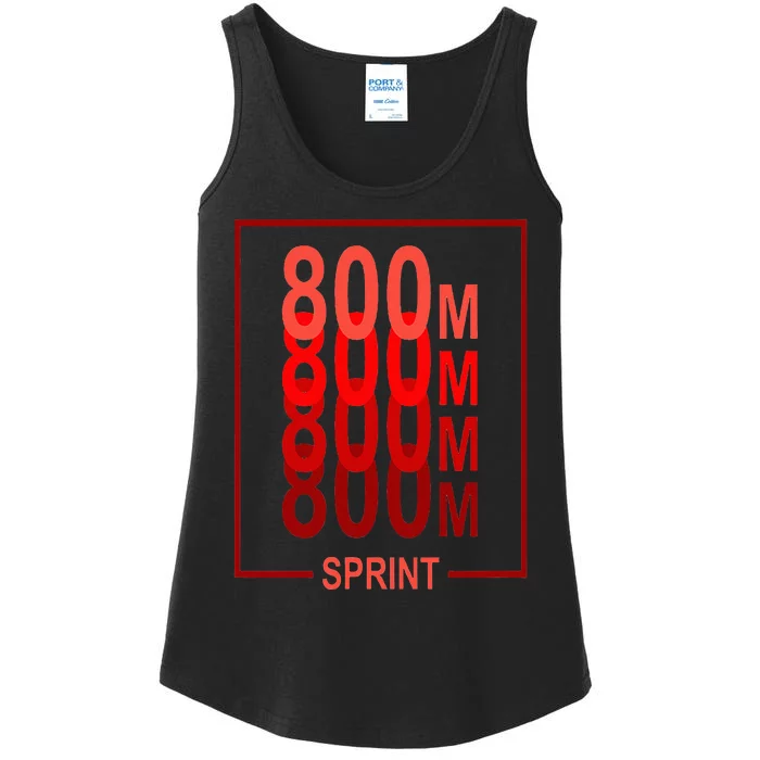 800m Sprint Track & Field Sprinter Athlete Red Ladies Essential Tank