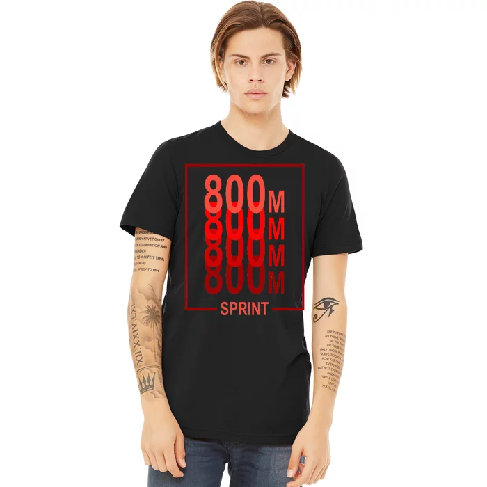 800m Sprint Track & Field Sprinter Athlete Red Premium T-Shirt