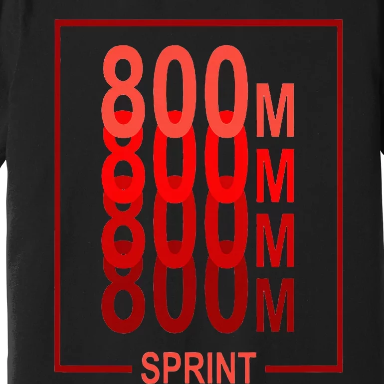 800m Sprint Track & Field Sprinter Athlete Red Premium T-Shirt