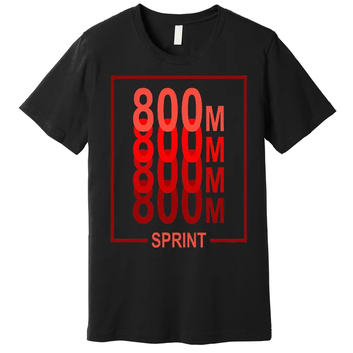 800m Sprint Track & Field Sprinter Athlete Red Premium T-Shirt