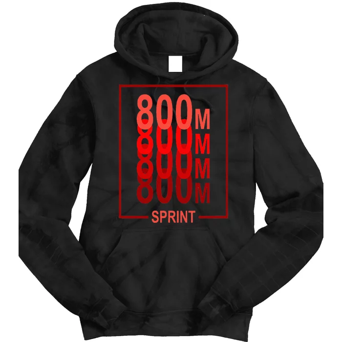 800m Sprint Track & Field Sprinter Athlete Red Tie Dye Hoodie