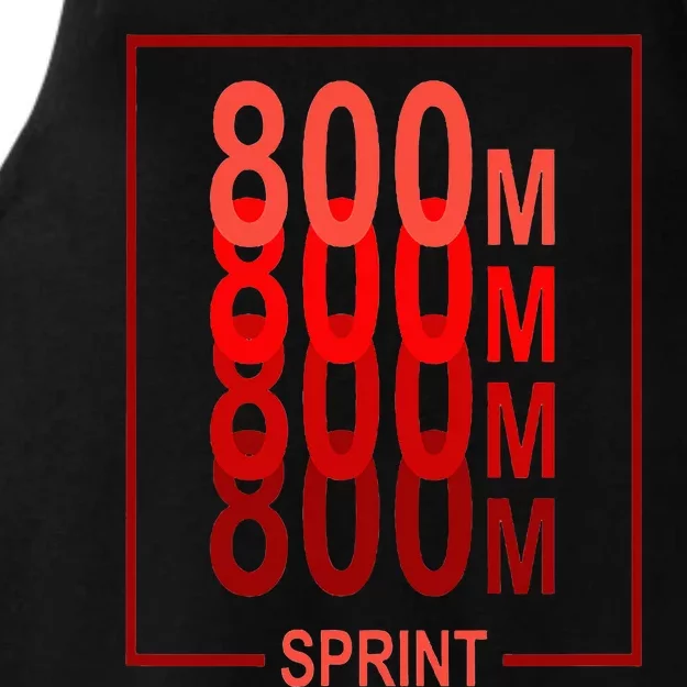 800m Sprint Track & Field Sprinter Athlete Red Ladies Tri-Blend Wicking Tank