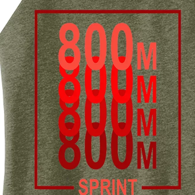 800m Sprint Track & Field Sprinter Athlete Red Women’s Perfect Tri Rocker Tank