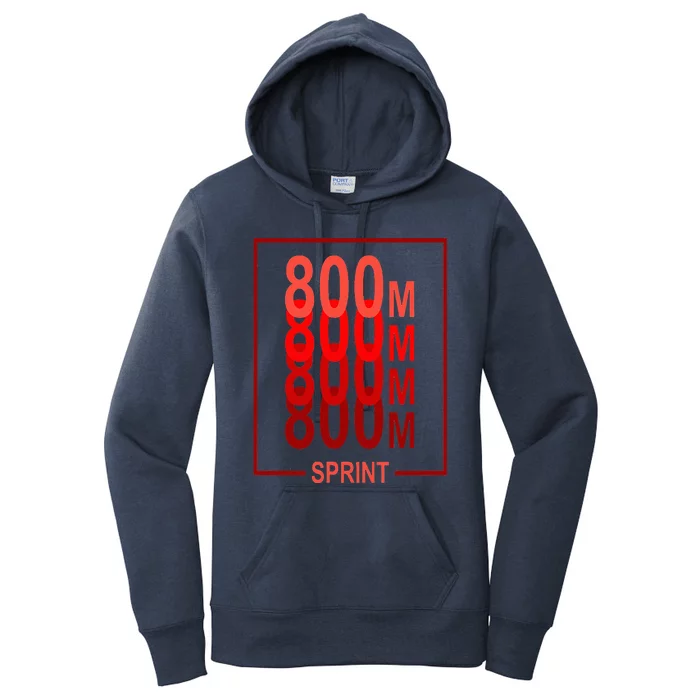 800m Sprint Track & Field Sprinter Athlete Red Women's Pullover Hoodie