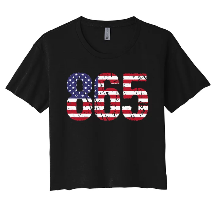 865 Tennessee Area Code Women's Crop Top Tee