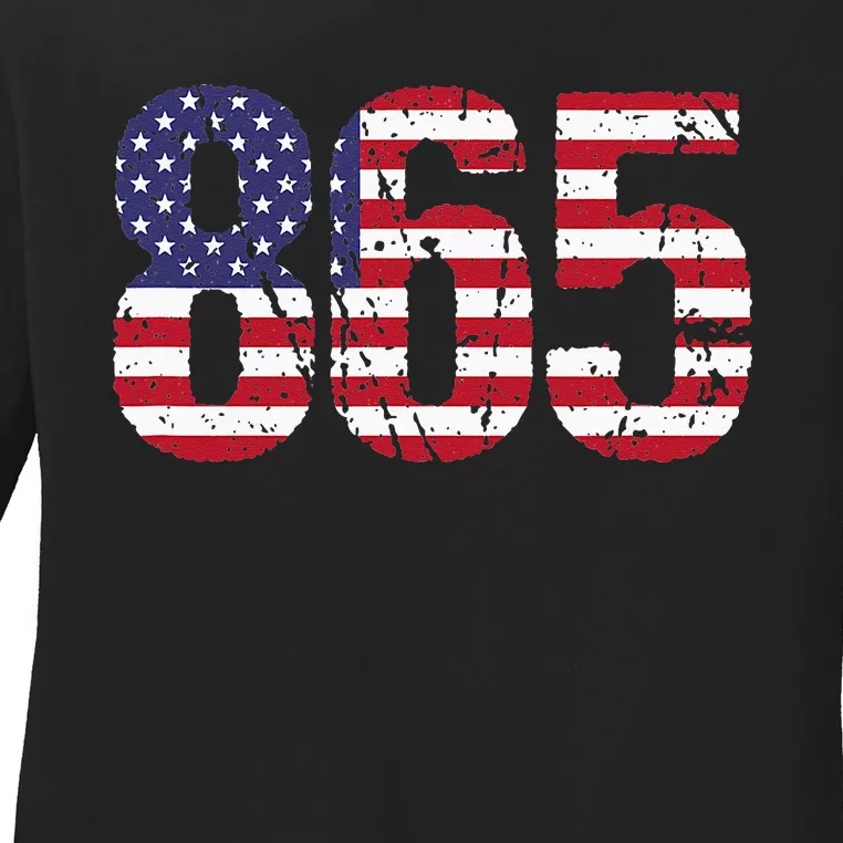 865 Tennessee Area Code Ladies Long Sleeve Shirt