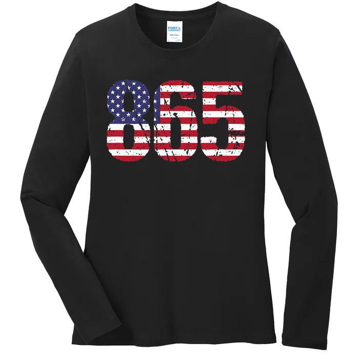 865 Tennessee Area Code Ladies Long Sleeve Shirt