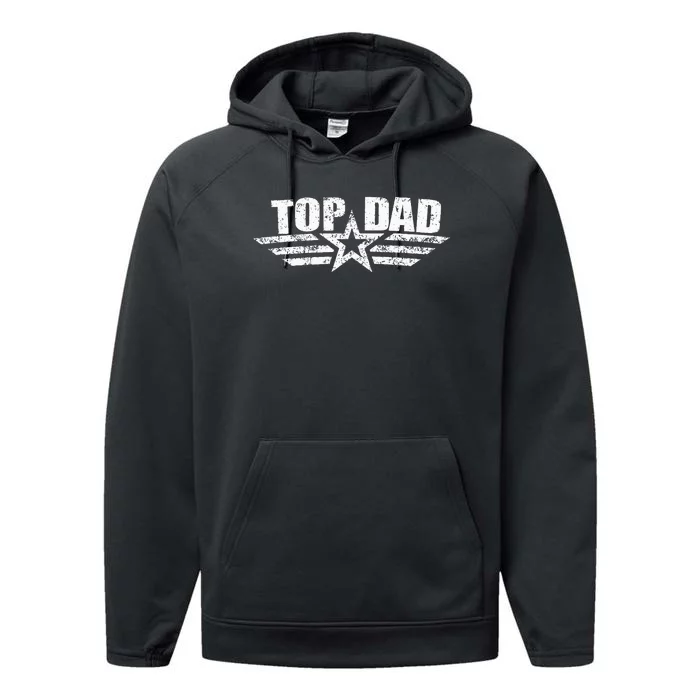 80s Top Dad Fathers Day Gift from Daughter Son Wife Performance Fleece Hoodie