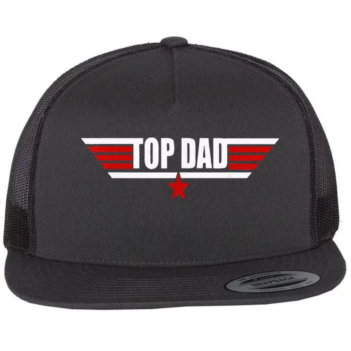 80s Top Dad Fathers Day Flat Bill Trucker Hat