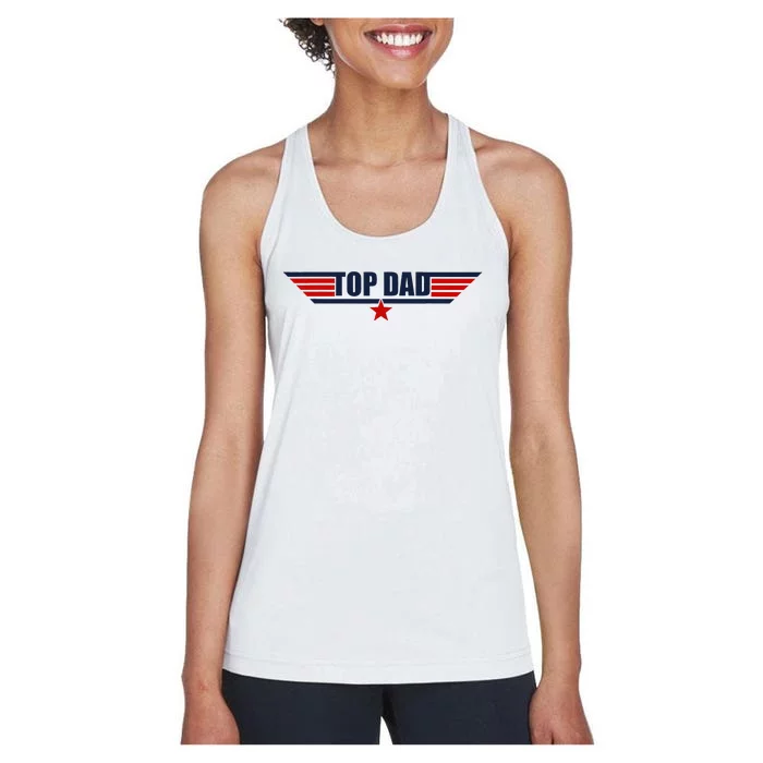 80s Top Dad Fathers Day Gift From Daughter Son Wife Women's Racerback Tank