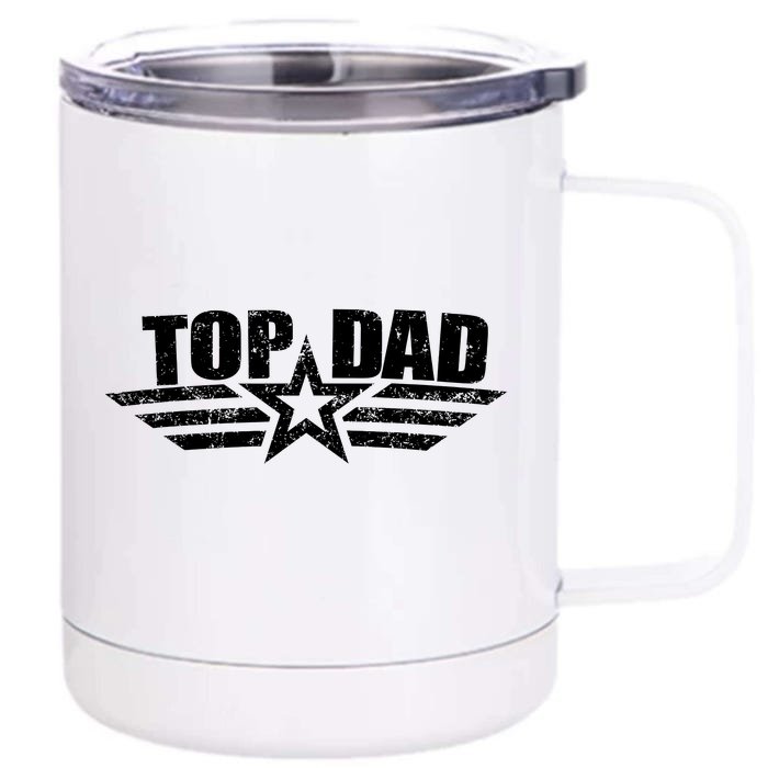 80s Top Dad Fathers Day Gift From Daughter Son Kids Wife Front & Back 12oz Stainless Steel Tumbler Cup