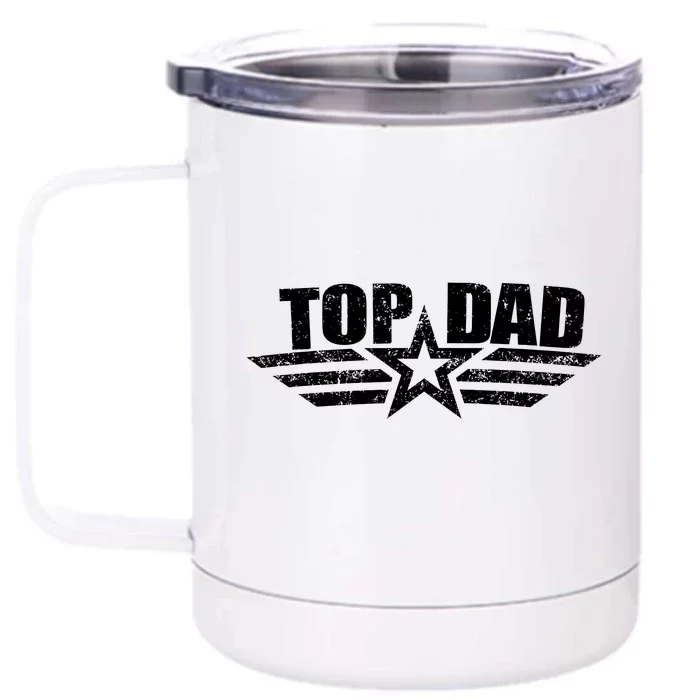 80s Top Dad Fathers Day Gift From Daughter Son Kids Wife Front & Back 12oz Stainless Steel Tumbler Cup