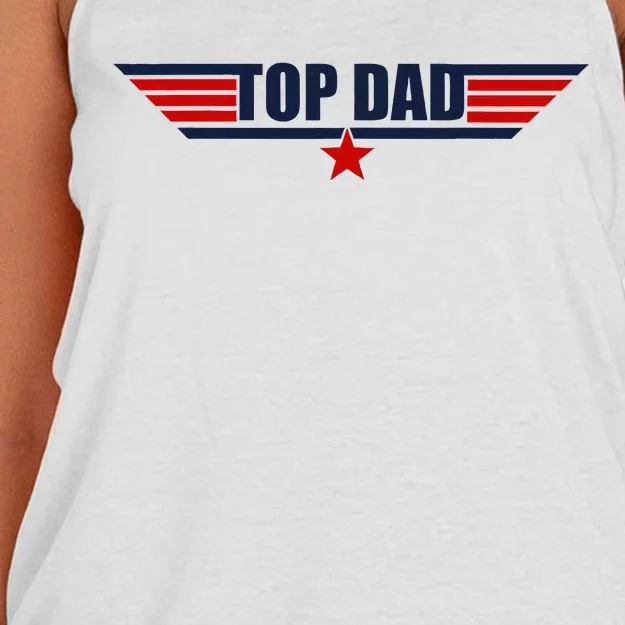 80s Top Dad Fathers Day Gift From Daughter Son Women's Knotted Racerback Tank