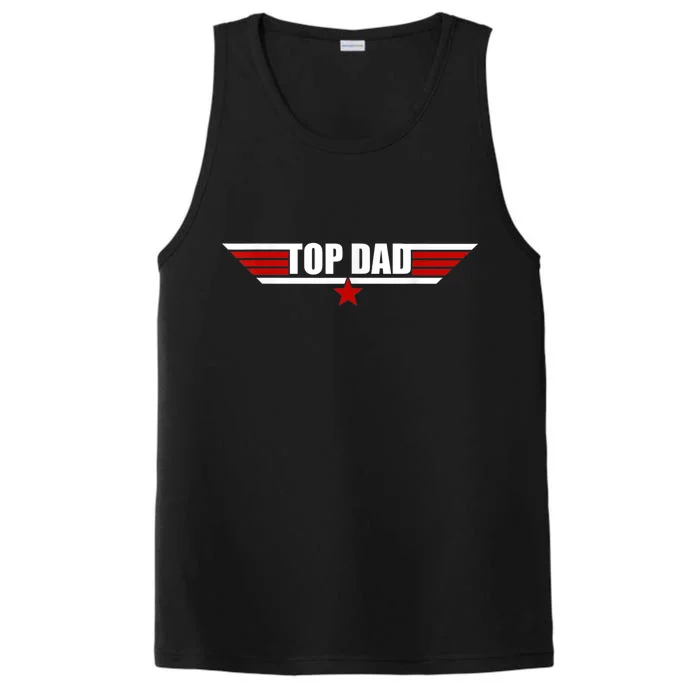 80s Top Dad Fathers Day Gift from Daughter Son Kid Wife Performance Tank