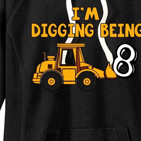 8th Birthday I'm Digging Being Eight Women's Fleece Hoodie