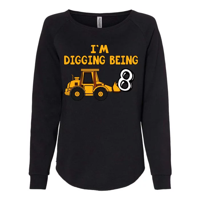 8th Birthday I'm Digging Being Eight Womens California Wash Sweatshirt