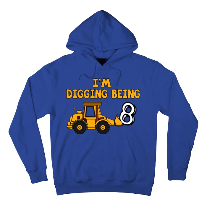 8th Birthday I'm Digging Being Eight Hoodie