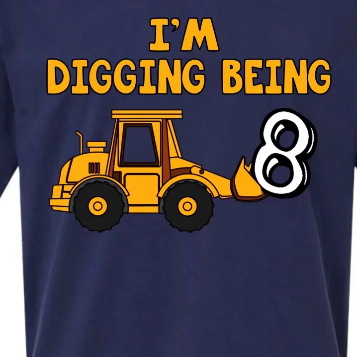 8th Birthday I'm Digging Being Eight Sueded Cloud Jersey T-Shirt