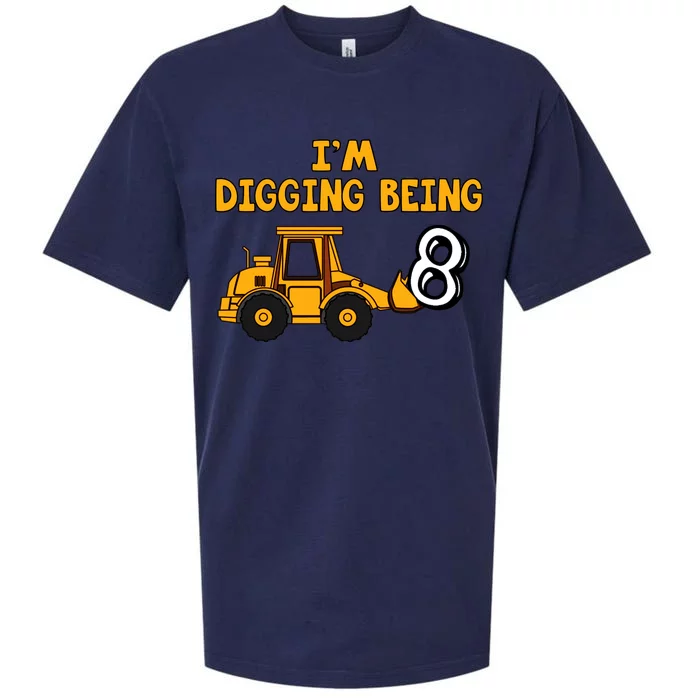 8th Birthday I'm Digging Being Eight Sueded Cloud Jersey T-Shirt