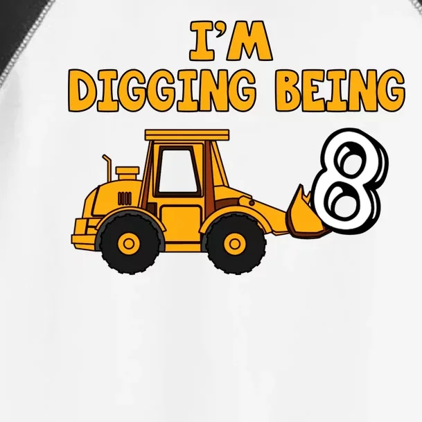 8th Birthday I'm Digging Being Eight Toddler Fine Jersey T-Shirt