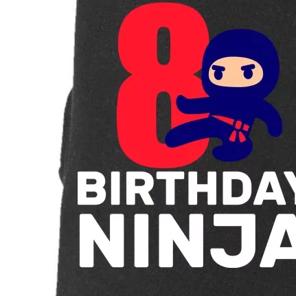 8th Birthday Ninja Doggie 3-End Fleece Hoodie