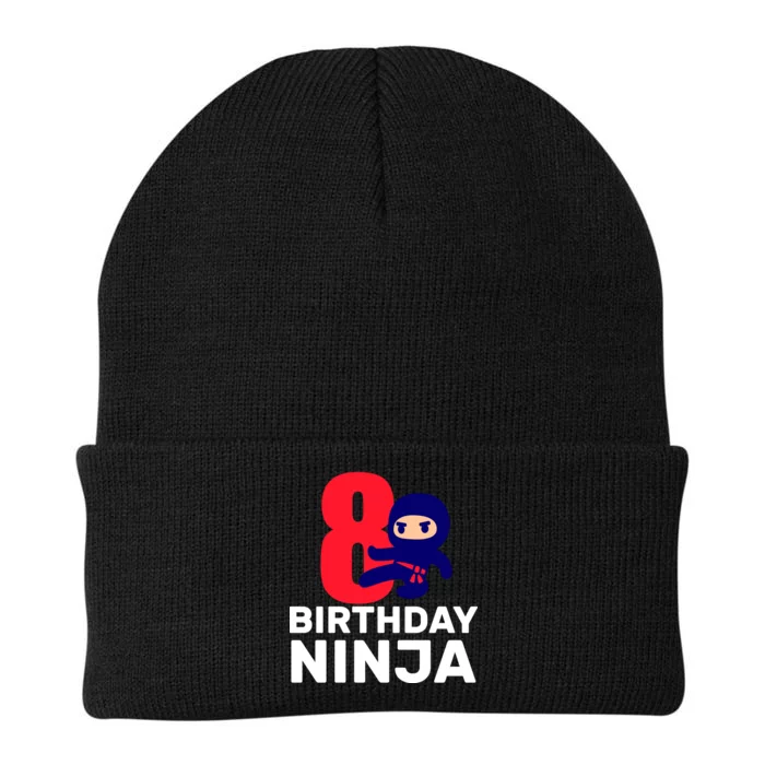 8th Birthday Ninja Knit Cap Winter Beanie