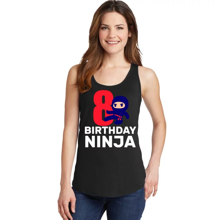 8th Birthday Ninja Ladies Essential Tank