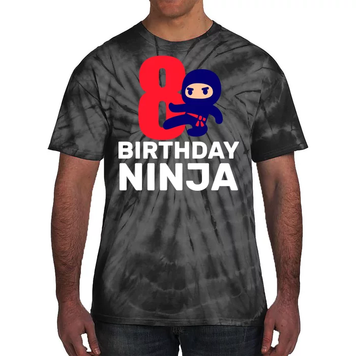 8th Birthday Ninja Tie-Dye T-Shirt