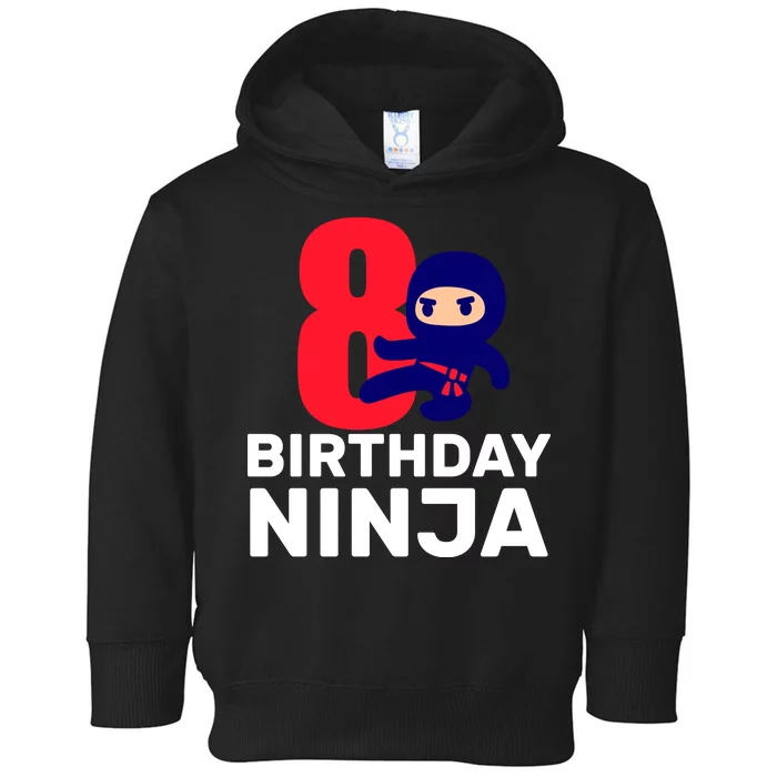 8th Birthday Ninja Toddler Hoodie