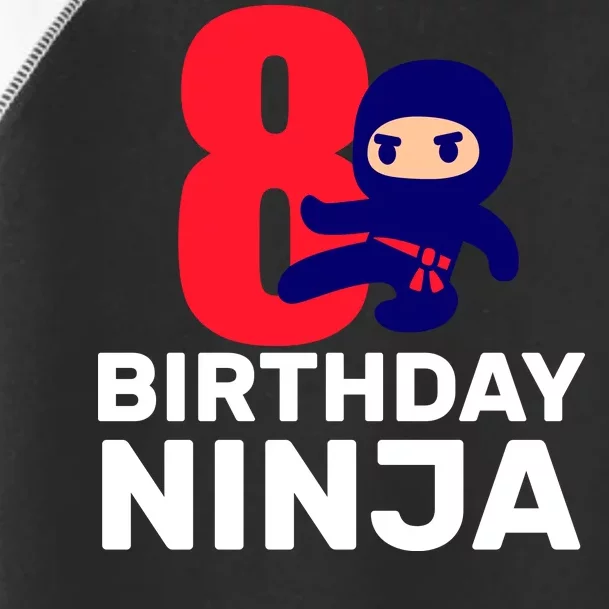 8th Birthday Ninja Toddler Fine Jersey T-Shirt