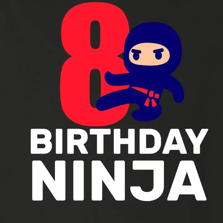 8th Birthday Ninja Toddler Long Sleeve Shirt