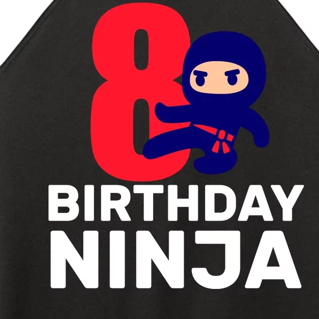 8th Birthday Ninja Women’s Perfect Tri Rocker Tank