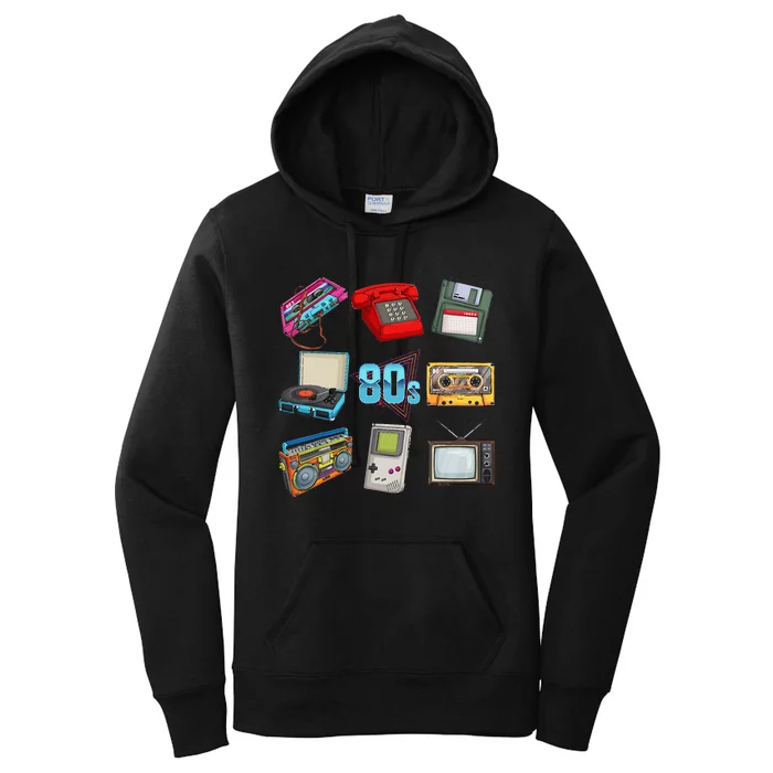 80s Throwback Retro Vintage Funny Party Cassette Tapes Women's Pullover Hoodie