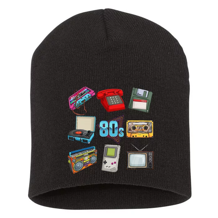 80S Throwback Retro Vintage Party Cassette Tapes Short Acrylic Beanie