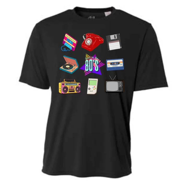 80s Throwback Retro Vintage Funny Party Cassette Tapes Cooling Performance Crew T-Shirt