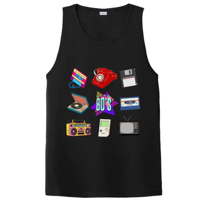 80s Throwback Retro Vintage Funny Party Cassette Tapes Performance Tank